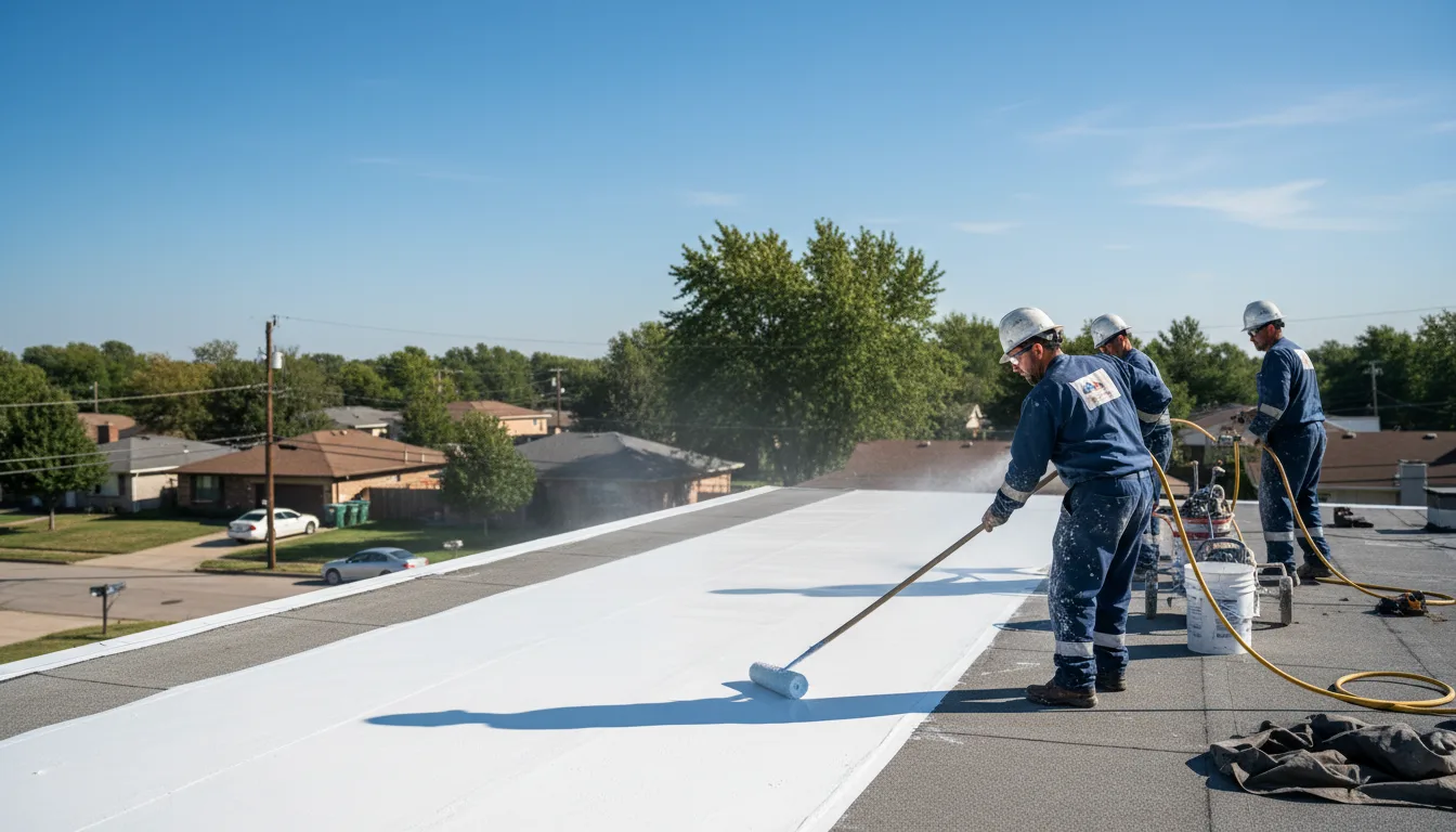 Commercial roof coating in Loda, IL near me
